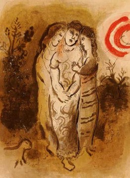  conte - Naomi et sa belle fille lithographie contemporaine Marc Chagall